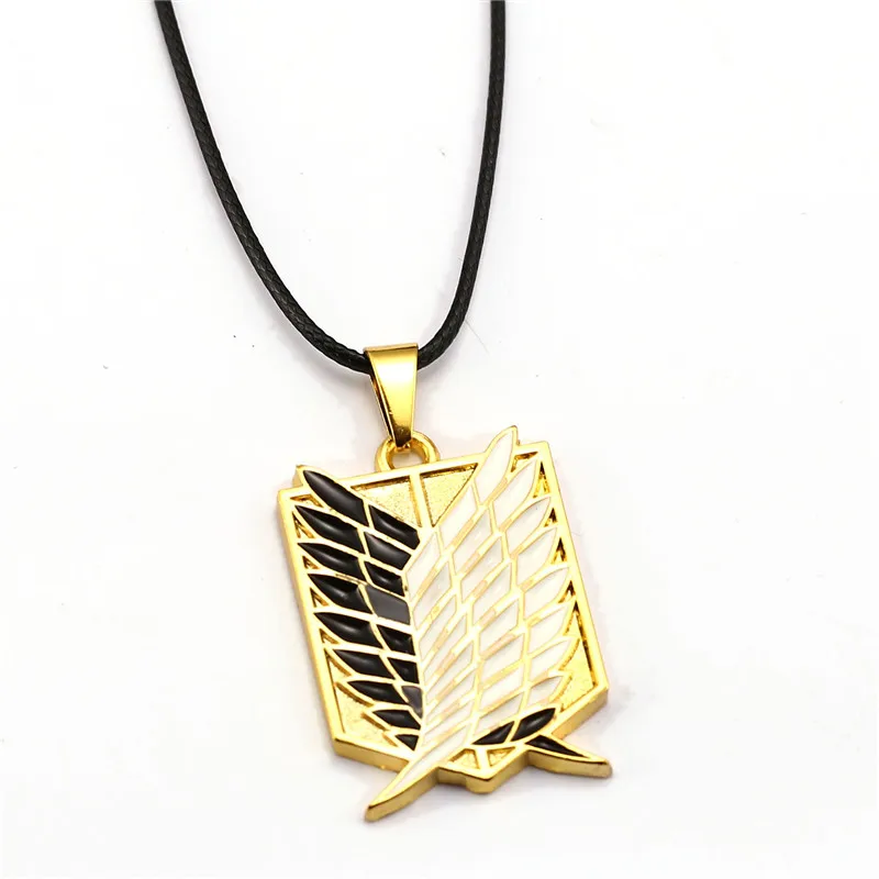 Аниме атака на Титанов ожерелье для мужчин съемочный корпус логотип веревка