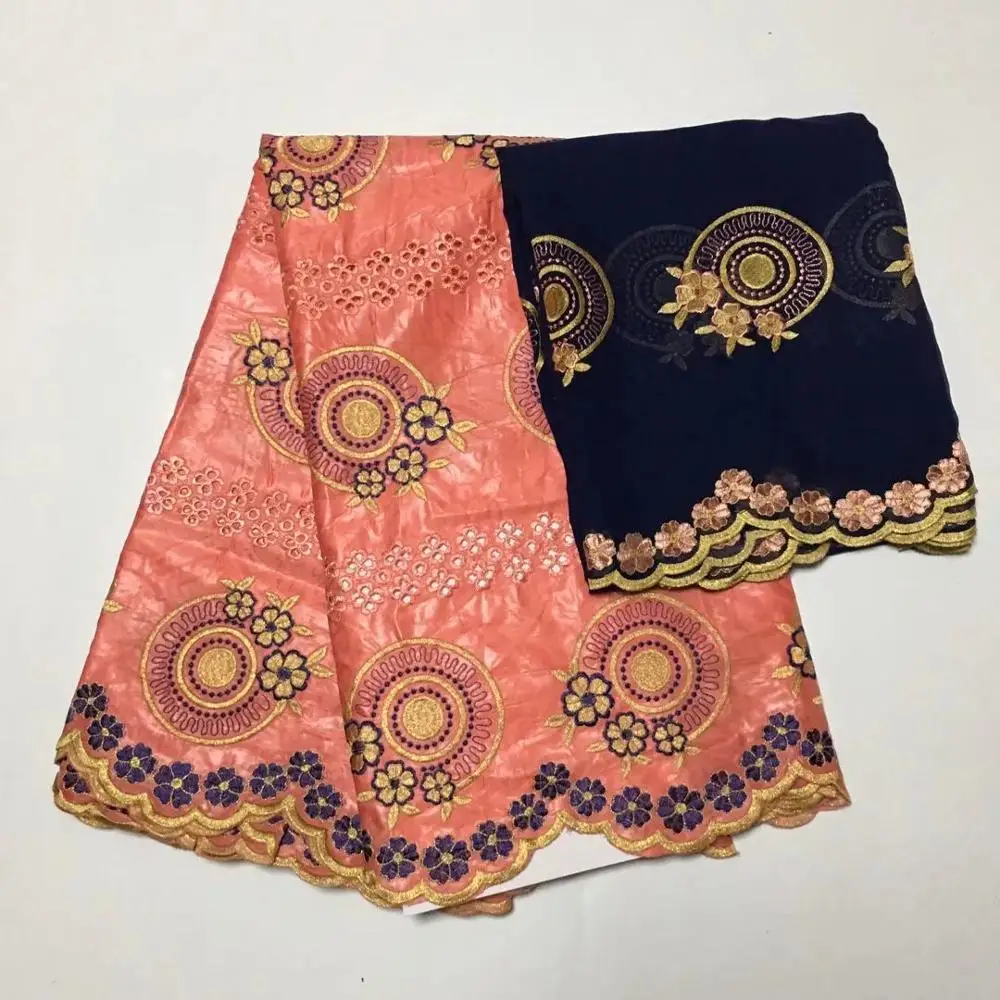 Новое поступление 2019 африканская Драгоценная базеновая ткань с вышивкой кружева