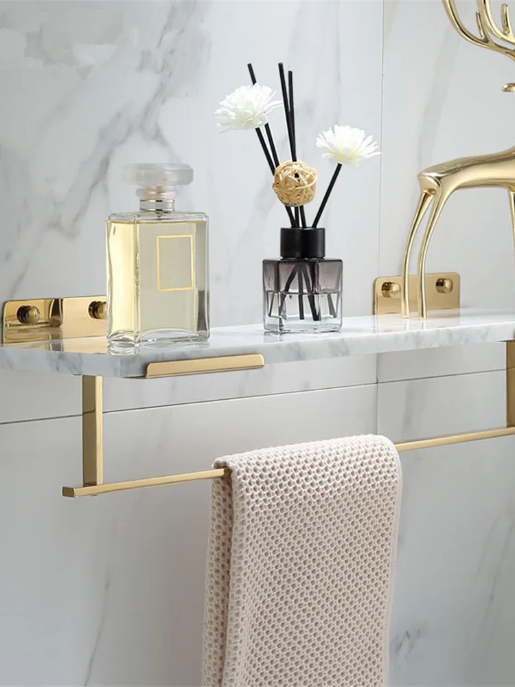 Brass Gold Bathroom Shelf Everything Bathroom