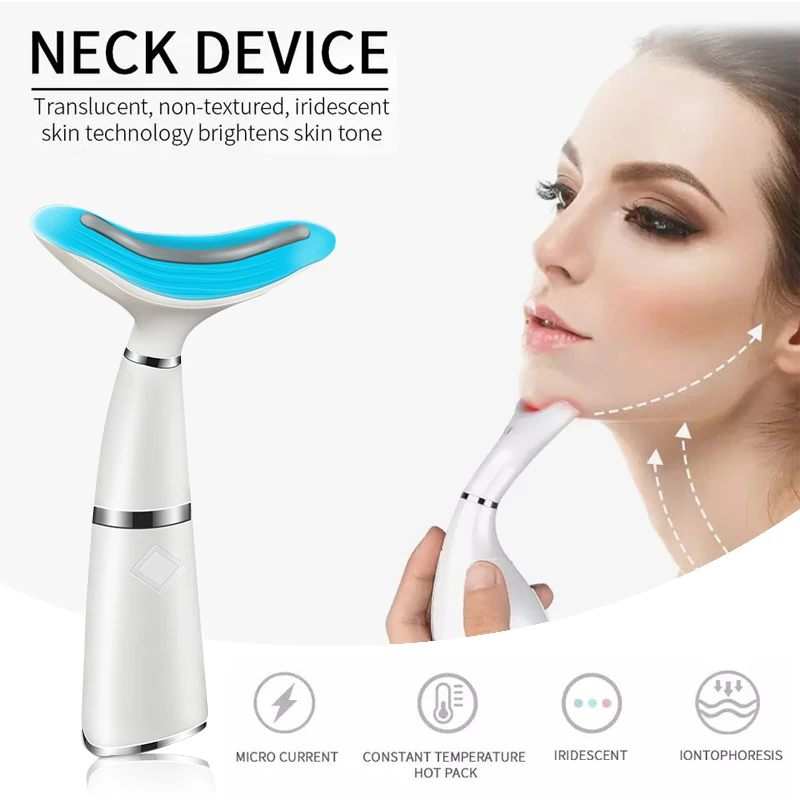 Массажер для шеи со светодиодной подсветкой ультразвуковой аппарат лифтинга