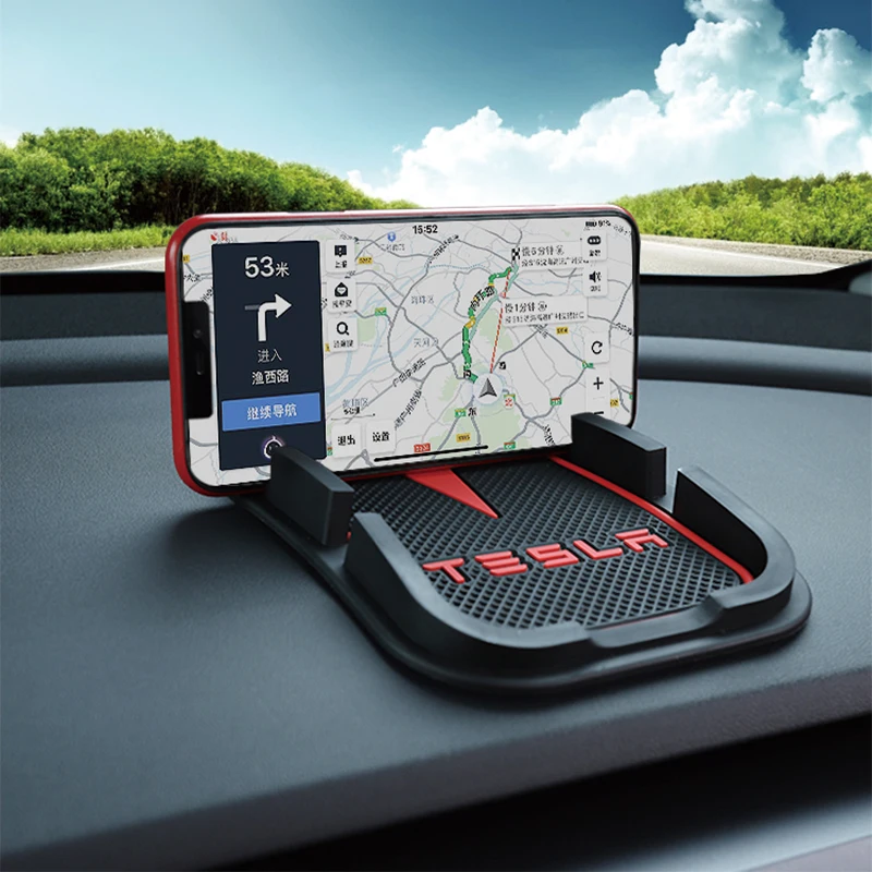 

for Tesla Model Y Model 3 X S Phone Holder Anti-slip Grip Pad Car Dashboard Non-Slip Model3 Y S Accessories Pad Phone Holder