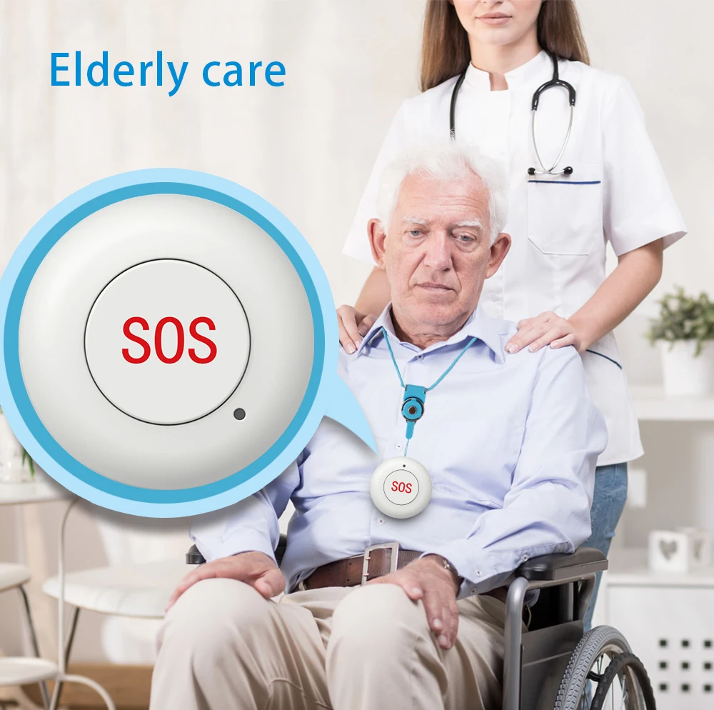 Беспроводная кнопка SOS 433 МГц для помощи совместимая с нашей системой охранной