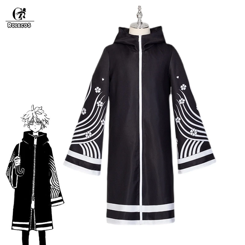 

ROLECOS Anime Tokyo Revengers Cosplay Costume Senju Kawaragi Cosplay Brahman Kimono Robe Cloak Trench Uniform Halloween Outfit