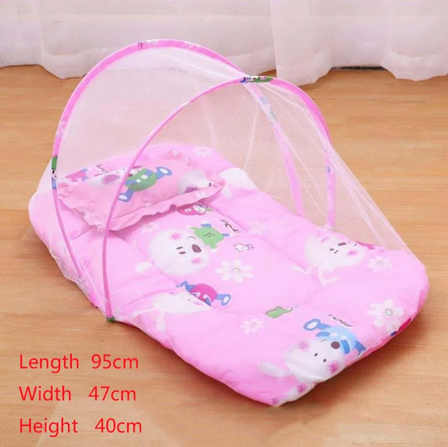 Портативный в сложенном виде цветная москитная сетка для детей От 0 до 3 лет