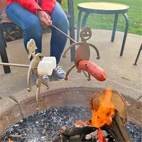 steel hot dogmarshmallow roasters novelty women men shaped stainless steel camp fire roasting stick funny metal craft barbecu