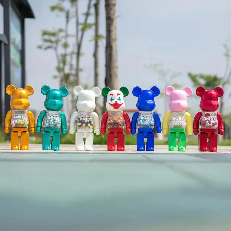 

BE@RBRICK 400% 28cm Anime Action Figures Hot Popular Trendy Toys Kawaii Room Decor MY FIRST BEARBRICK BABY Bear Model Dolls Gift