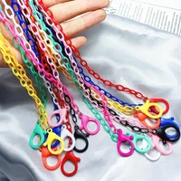 9 pcs new trendy multi function mask chain fashion acrylic link chain for necklace phone bag long chain for women kids men gift