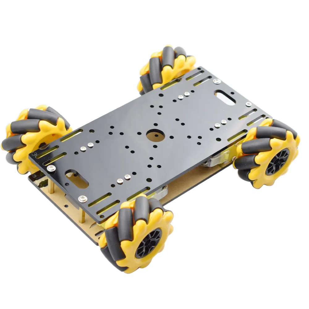Высокое качество Акриловые 4WD Mecanum колесо Шасси рамка Кронштейн для Arduino TT Мотор DIY