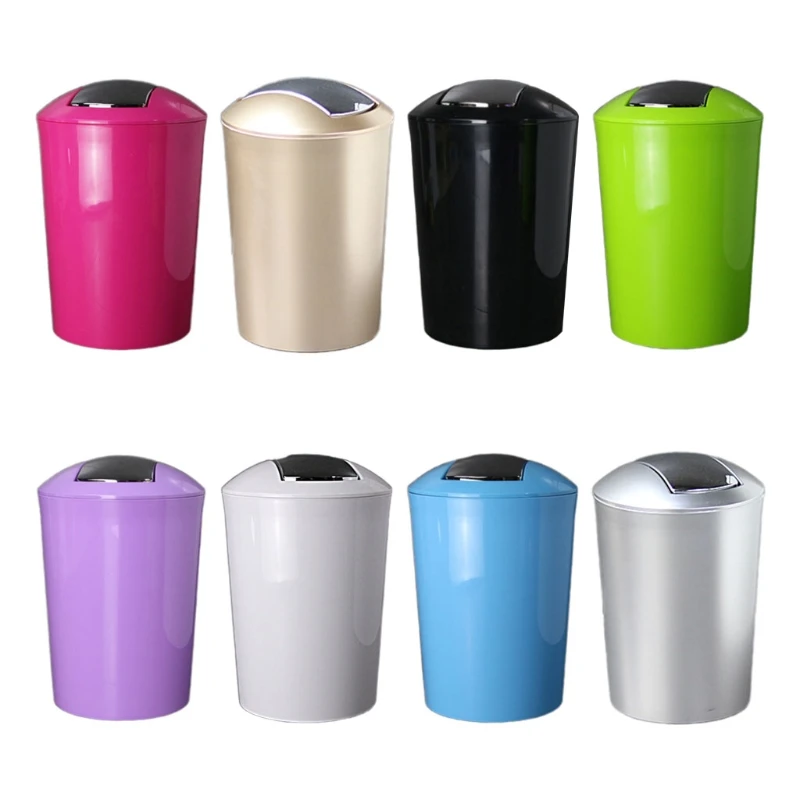 

Bathroom Garbage European Style Trash Wastebin With Lid Kitchen Trash Cans Storage Tools Garbage Waste Bin H051