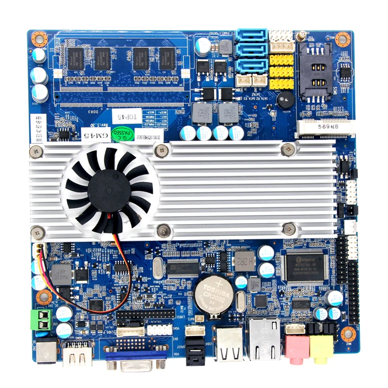 Дешевые мини itx Intel GM45 + ICH9M чипсет T7100 процессор PGA479 Материнские платы на бортовой