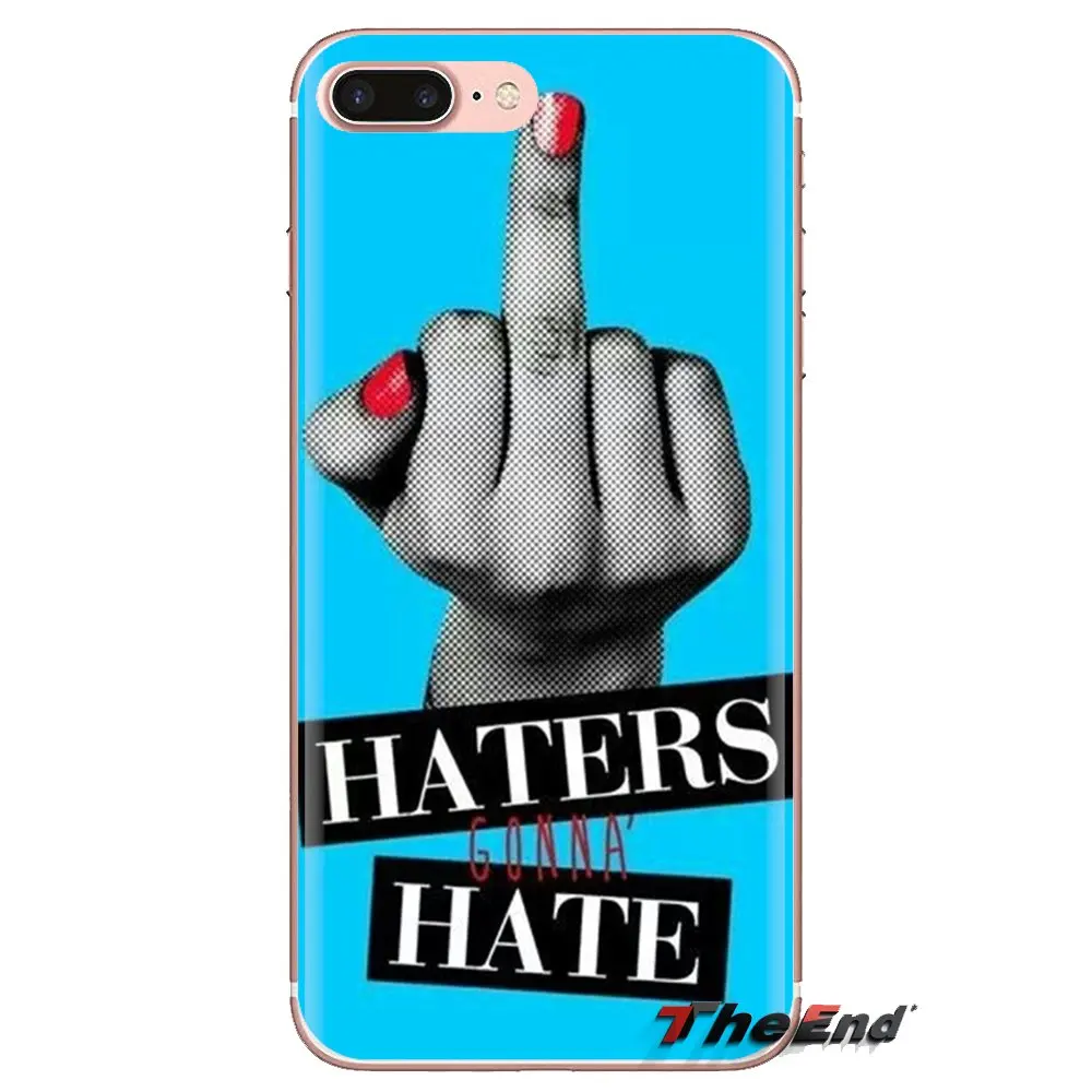 For Samsung Galaxy A3 A5 A7 A9 A8 Star A6 Plus 2018 2015 2016 2017 Transparent Soft Cases Covers funny middle fingers |