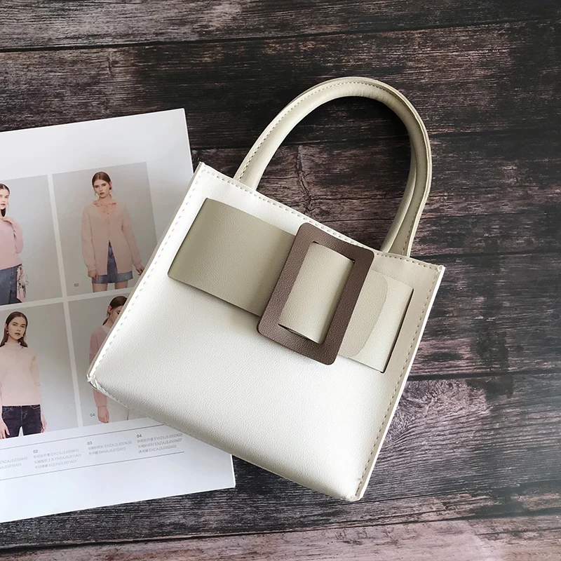 Брендовая женская элегантная Квадратная Белая маленькая сумка роскошная