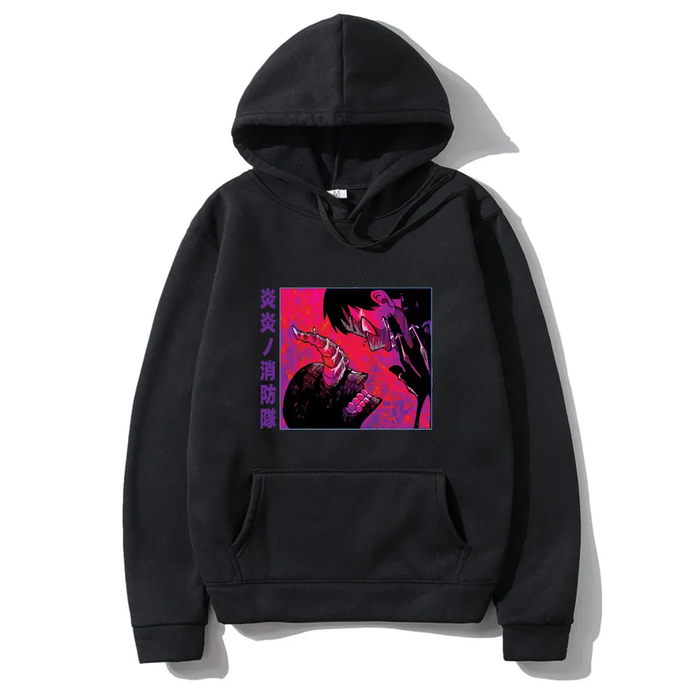 

Fire Force Hoodie Japan Anime Fire Brigade of Flames Shinra Kusakabe Print Hoodies Tops Men Women Casual Loose Hoody Sweatshirt
