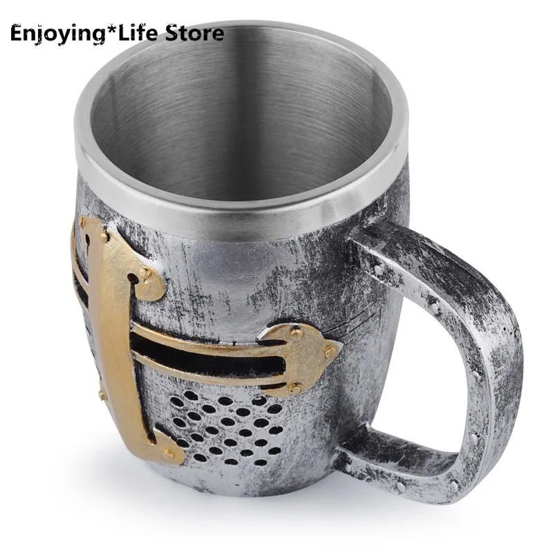

Coffee Mug Resin Skull Beer Mug Stainless Steel Cup Home Decoration Travel Coffee Mug