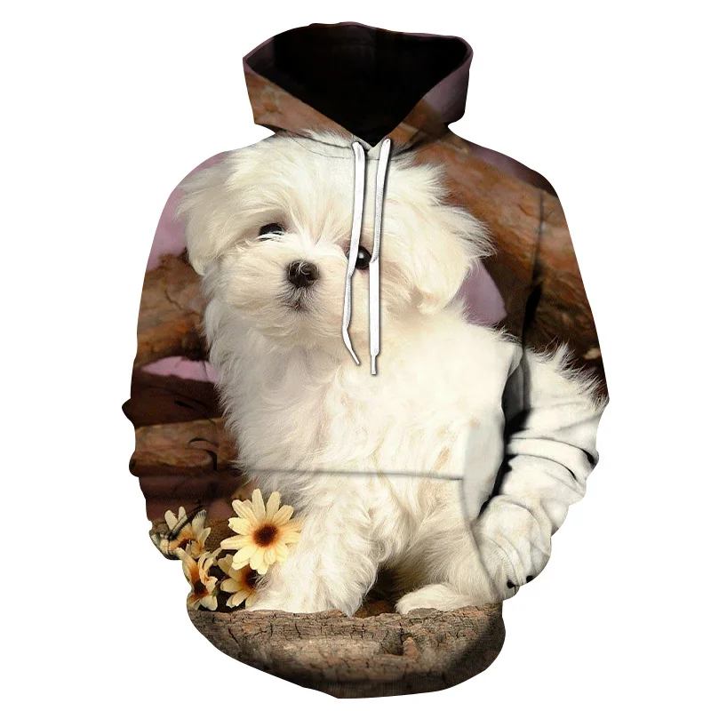 

2021 Spring Fashion Cute Men's Hoodie 3D Printing Casual Shirt Oversized Sweatshirt Hoodies Men's Pet Dog Pullover Harajuku Tops