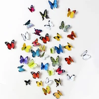 19pcslot new 3d colorful vivid butterfly wall stickers for home decoration children rooms true to life butterflies for garden