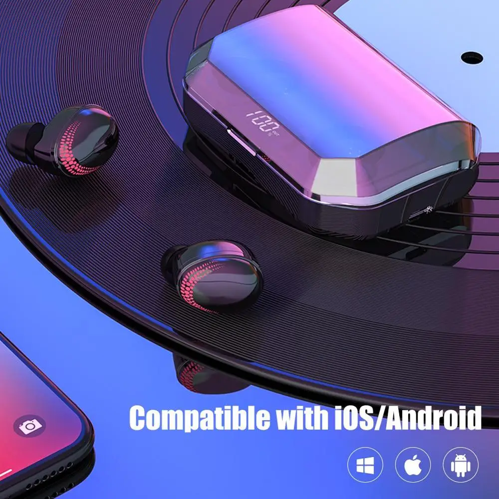 X10 Mini TWS Bluetooth 5 0 наушники со светодиодным индикатором и сенсорной кнопкой 3000 мА/ч