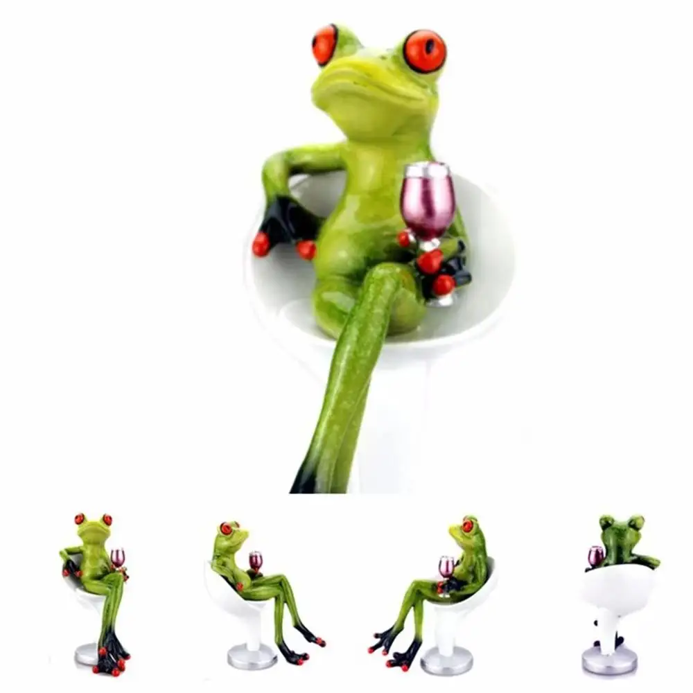 Статуя лягушки из качественной смолы статуэтка фигурка животного украшение для