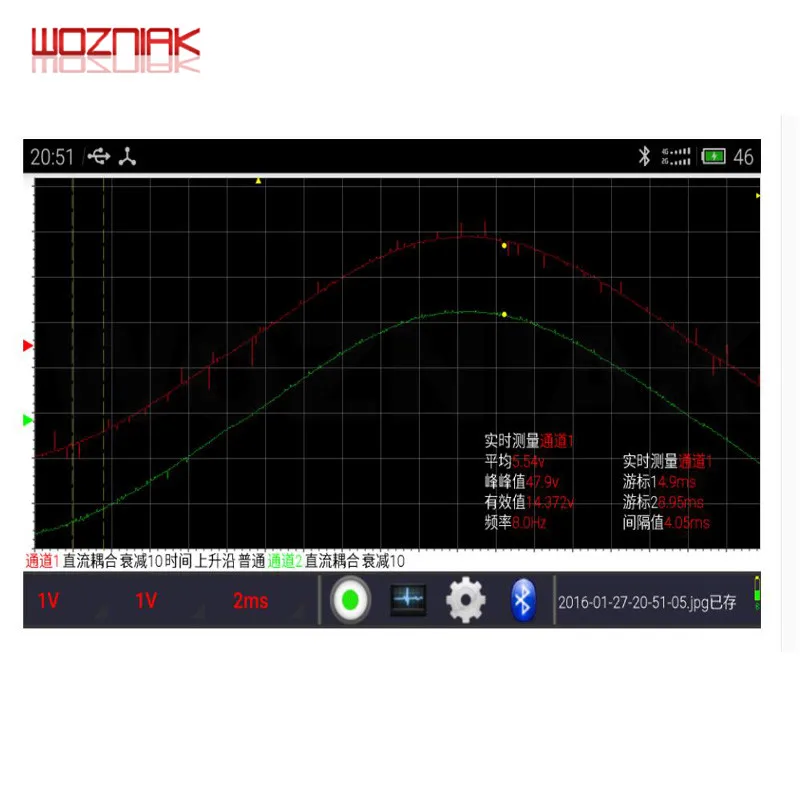 Цифровой осциллограф woaniak TWF100 2 канала USB мини-осциллограф для ПК Bluetooth Поддержка