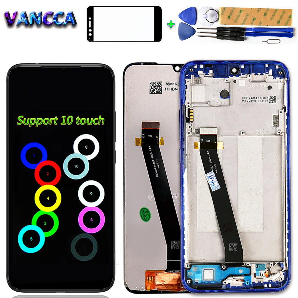 

ЖК-дисплей Vancca 6,26 дюйма для Xiaomi Redmi 7, дигитайзер 1520*720 в сборе, рамка с 10-точечным сенсорным экраном, функция черного цвета