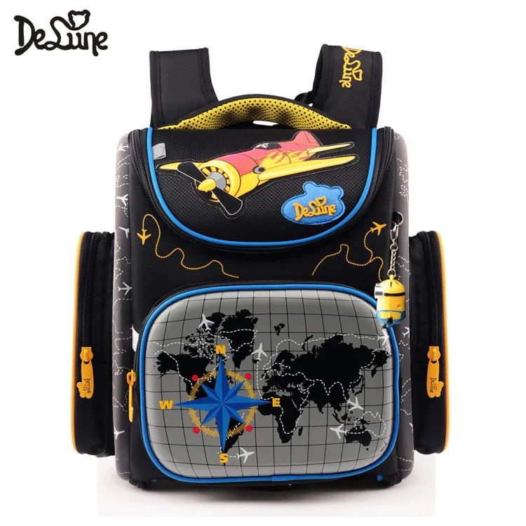 Delune Kids 7-125 водонепроницаемый ортопедический рюкзак с рисунком, школьный ранец высокого качества для детей от 5 до 9 лет, школьные сумки для девочек и мальчиков - Цвет: 3-108delune