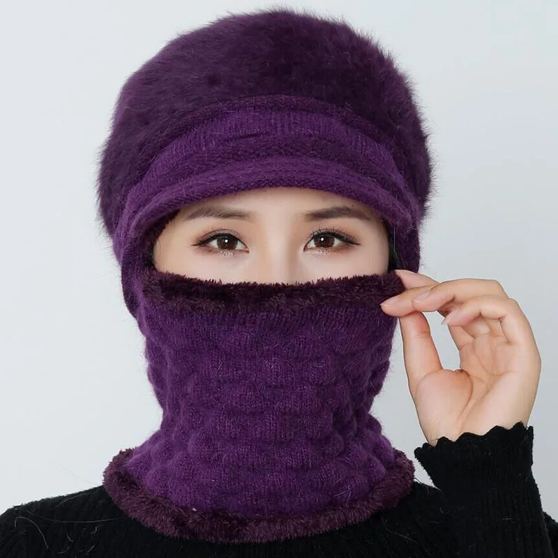 Skullies Beanies женская зимняя шапка для мамы вязаная шапочка для девочек шарф женская шапка для женщин шерстяная Круглая Шапочка Шапка Зимняя маска шапка