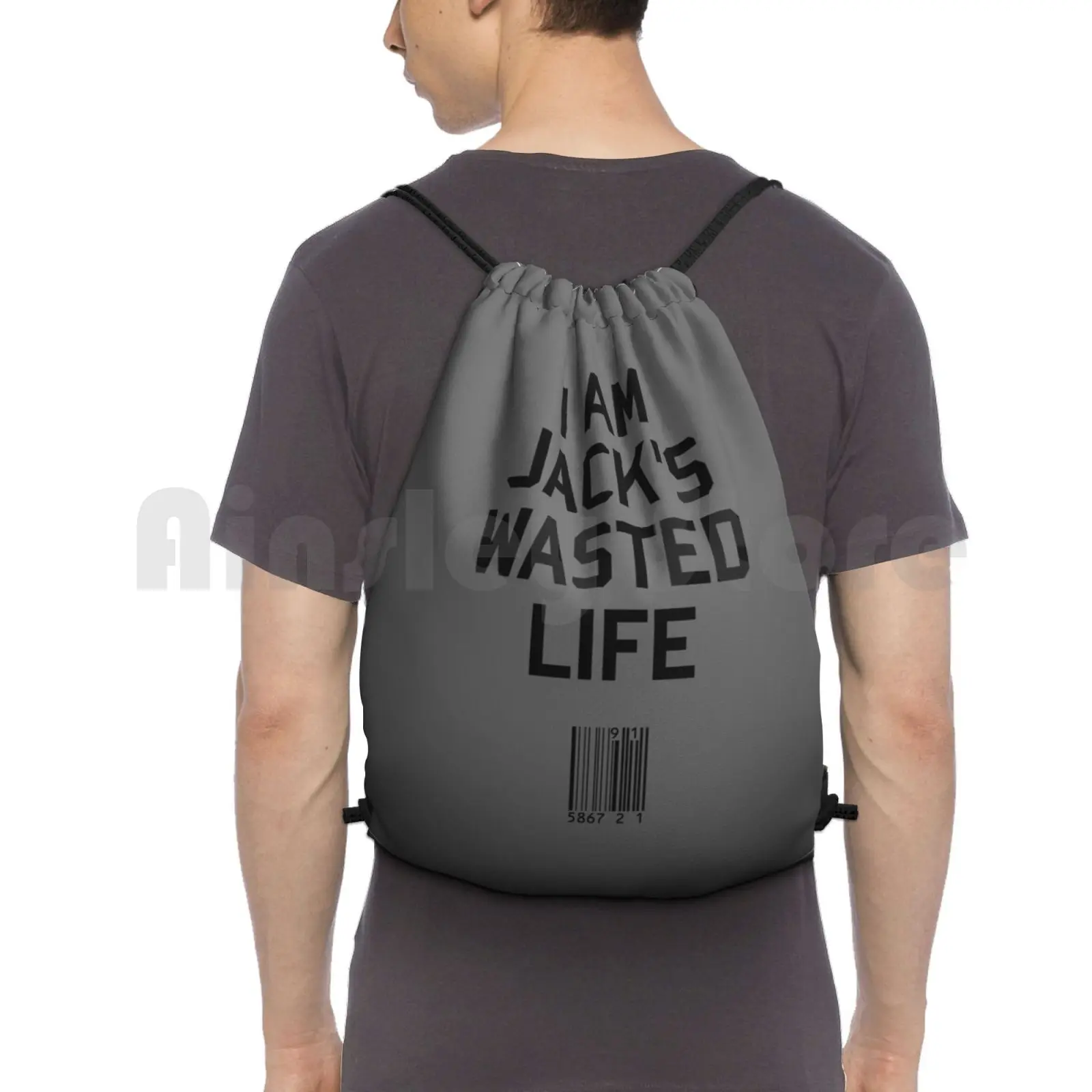 

I Am Jack'S Wasted Life Backpack Drawstring Bags Gym Bag Waterproof Films Movies Quotes Film Quotes Movie Quotes Fight