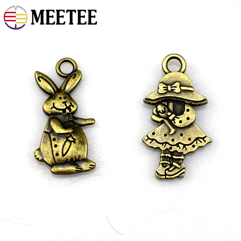 10 шт. Meetee античная бронза мультфильм молния головы сплава кулон повесить DIY молния съемник ручной работы для одежды Запчасти Аксессуары G6-2