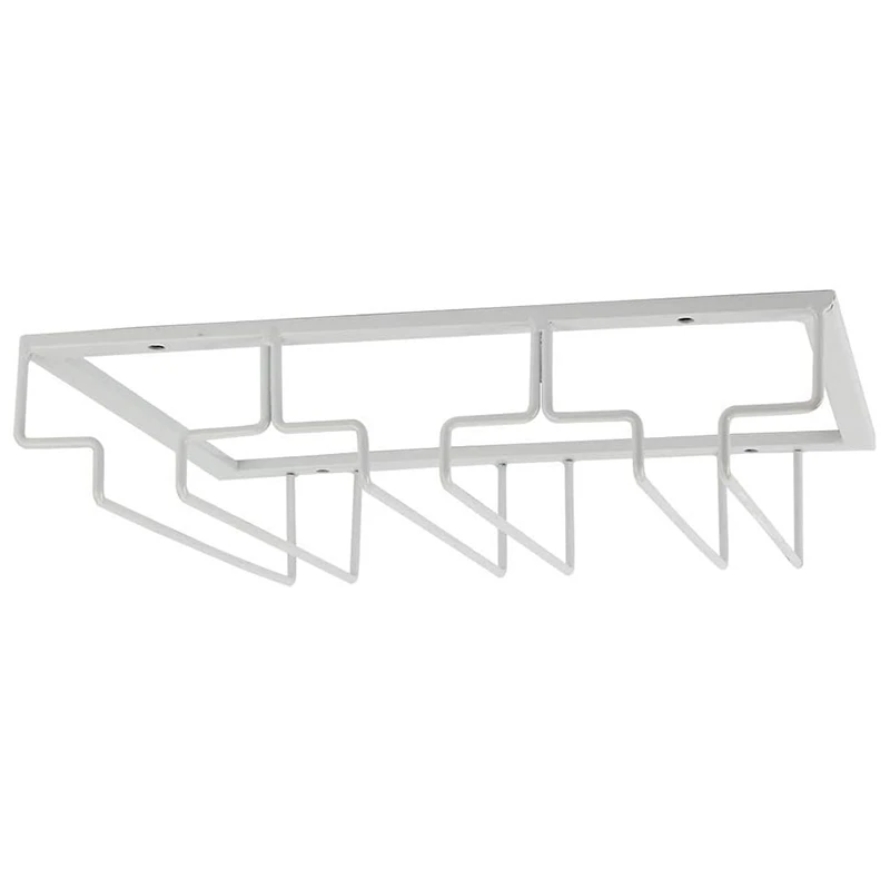 

Wine Glass Rack Under Cabinet Hanging Stemware Rack, Metal Wine Glass Holder Under Shelf for Bar Kitchen
