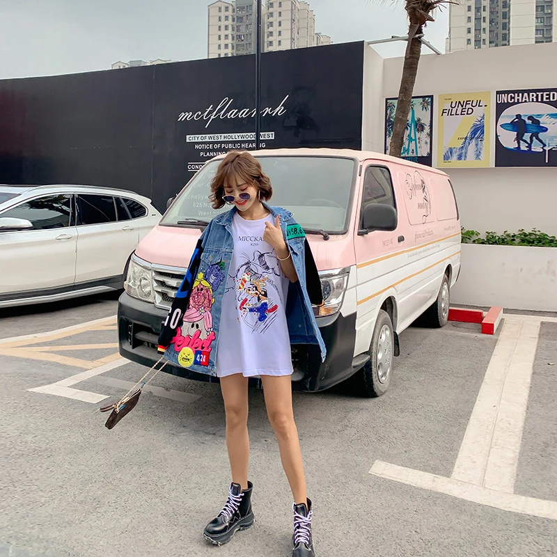 Женские джинсовые куртки с блестками шикарные в стиле пэчворк весна осень