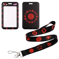 fd0996 japanese anime lanyard travel id card cover usb badge holder wallet hanging rope phone strap mobile phone accessories