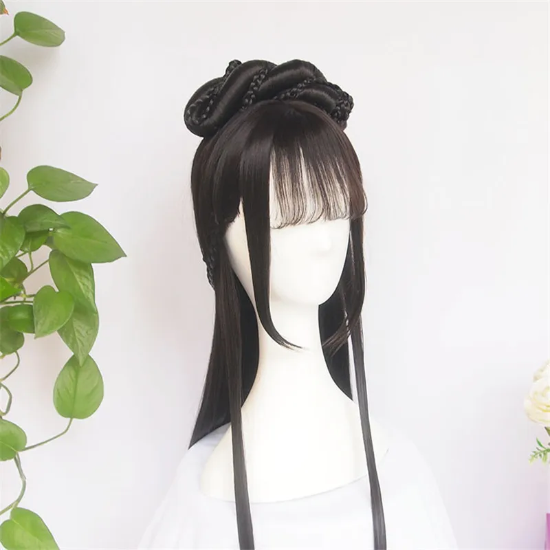 Парики для женщин винтажный парик Древний китайский волосы конский хвост