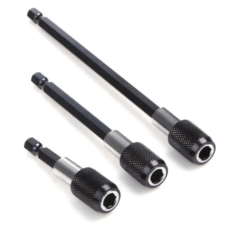 

3 X Magnetic Screwdriver Extension Quick Release Drill Bits 1/4 Hex Shank Holder