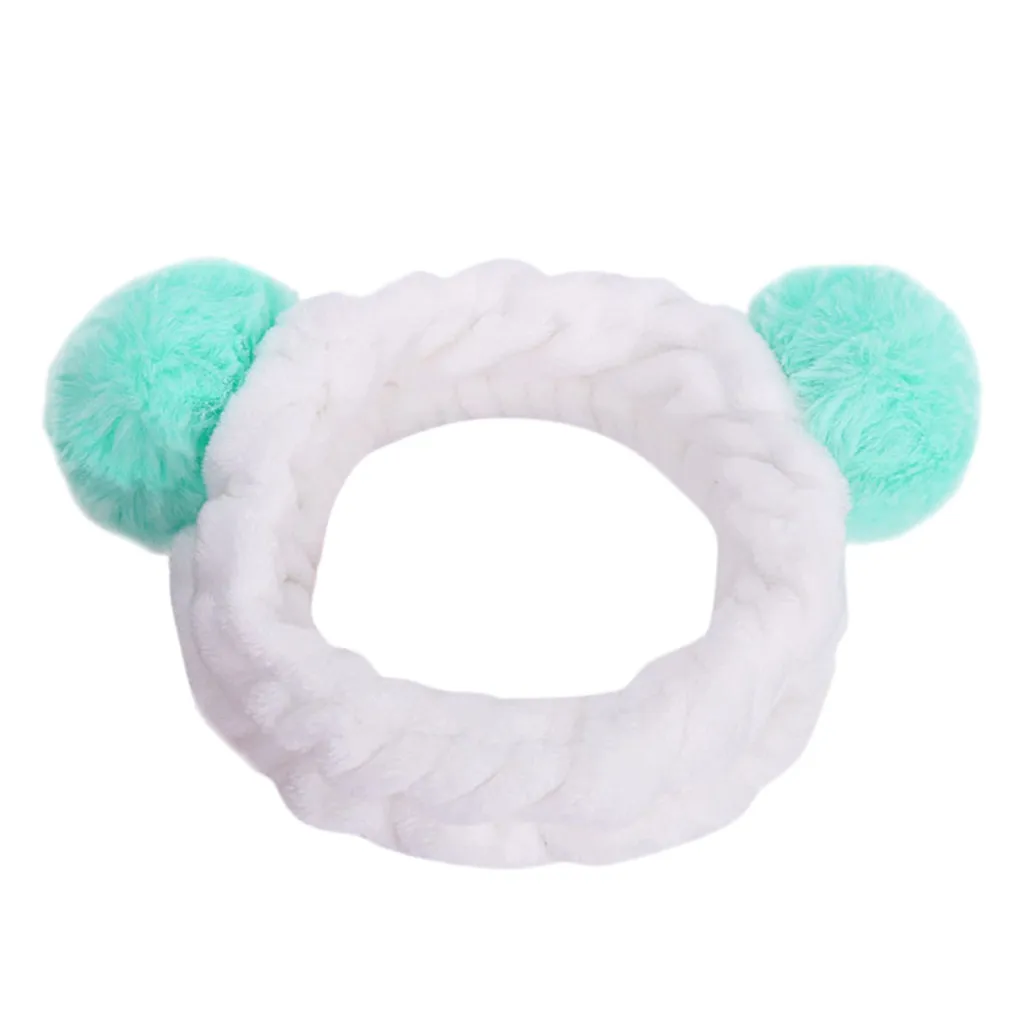 Милый головной убор для женщин и девочек Пушистая эластичная ободок на ушко панды Теплая повязка на голову Обладательницы прекрасного настроения Аксессуары для девочек.