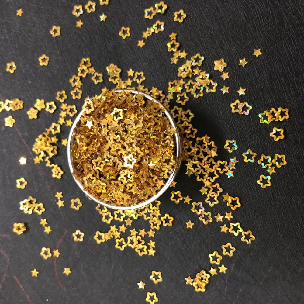 gold 10 г/упак. 3 мм до 4 мм звезда блесток наполнитель DIY лук и ремесло материал ручной работы - Цвет: gold