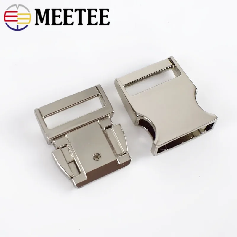 Meetee 2pcs 25mm Metal Curved Side Release Buckle for Webbing Strap Backpack Bag Luggage Hook Belt DIY Accessories AP518 | Дом и сад