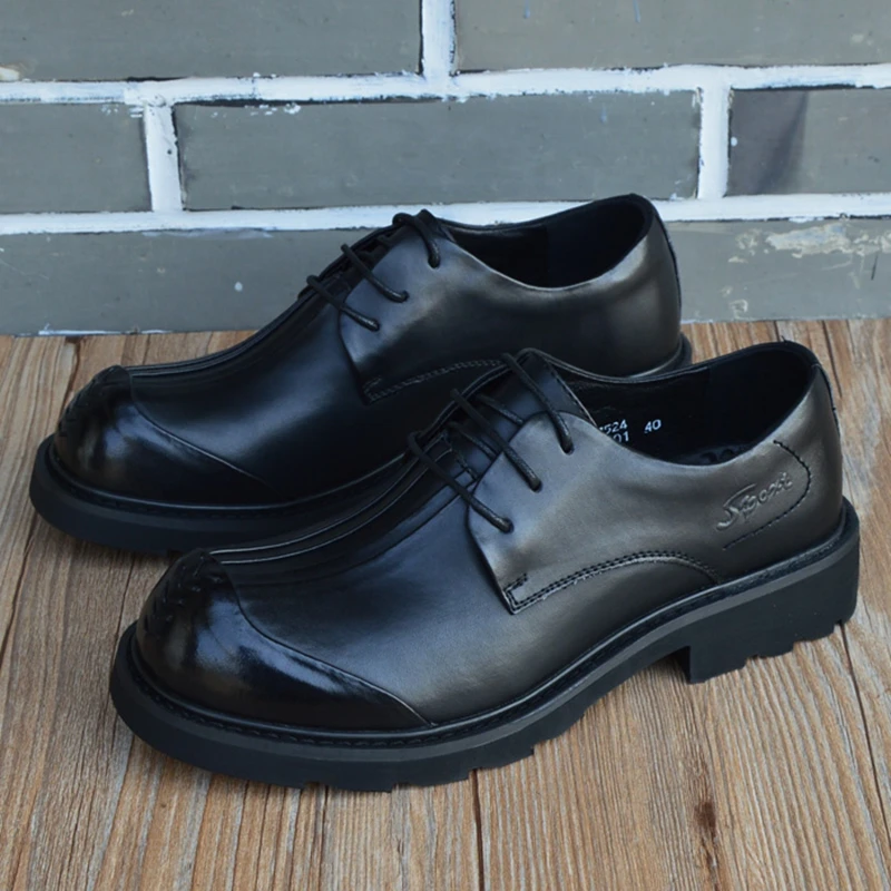 Мужские кожаные туфли Повседневная Новая обувь из 2020 натуральной кожи мужские