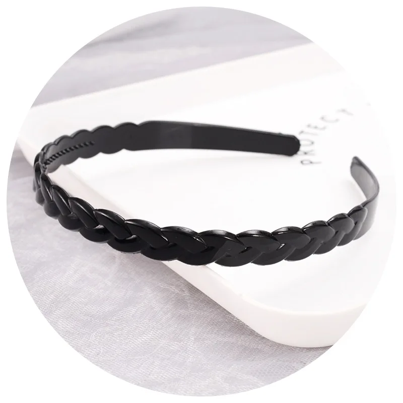 1pc Fashion Wave Mens Women Unisex Plastic Resin Black Wavy Hair Head Hoop Band Sport Headband Accessories Headdress |