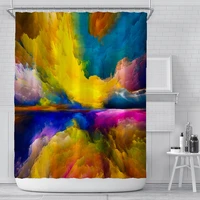 nordic shower curtain for bathroom colorful cloud polyester waterproof shower curtain bathroom shower curtain
