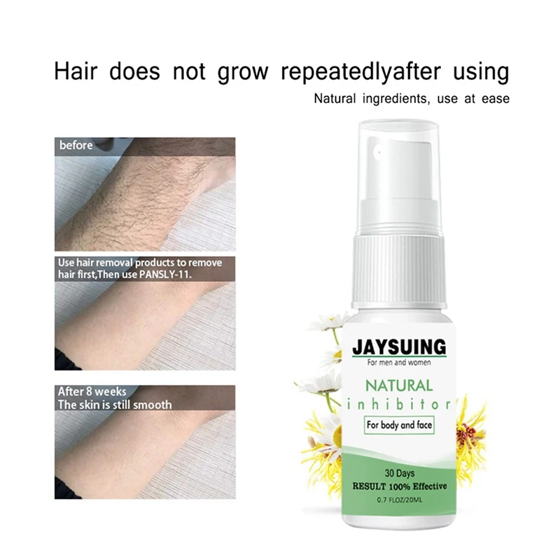 New Hair Growth Inhibitor Pubic Repair Spray Facial Remover Aloe Extract Reduce Density 20ml | Красота и здоровье