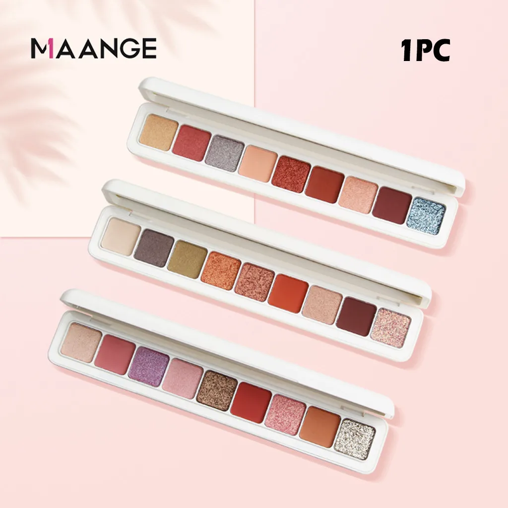 MAANGE 9 цветов Палитра теней для век Матовая женская косметика тени модные порошок
