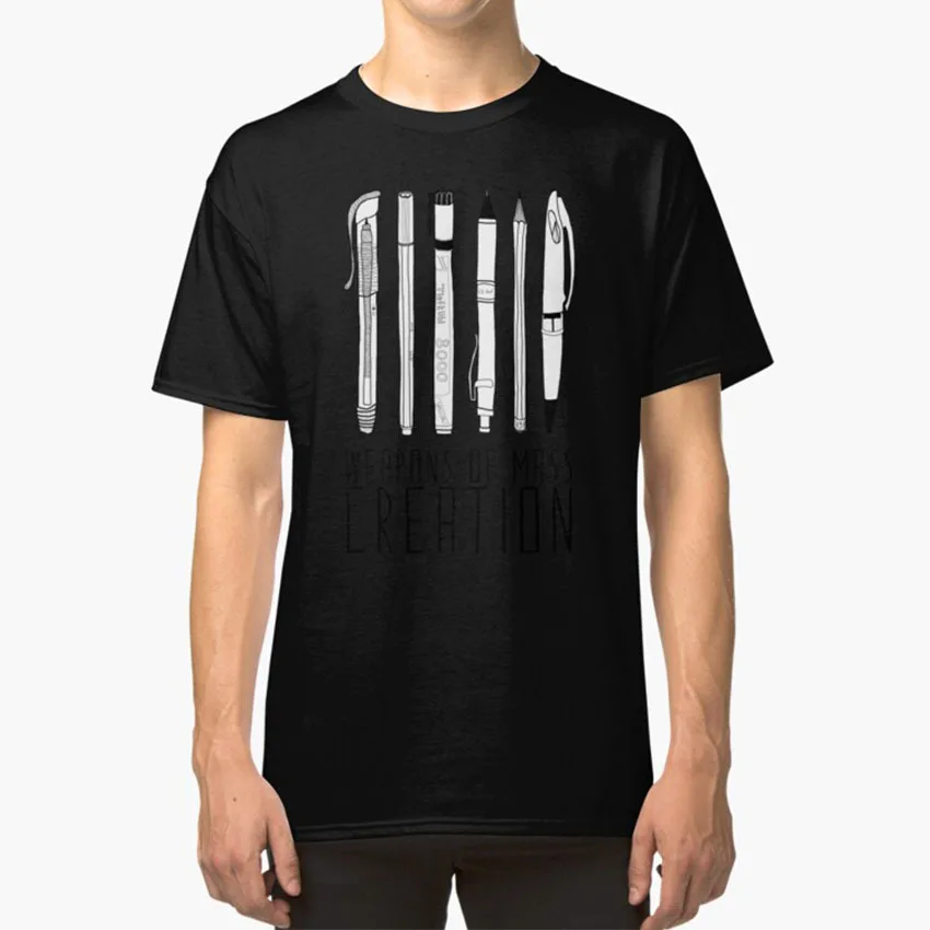 Оружие массового строительства, футболка, инструменты для творчества, оружие, ручки, затачивающий маркер, украшение для макияжа, получить творческое оружие для массы Оружие массового строительства, футболка, инструменты для творчества, оружие, ручки, затачивающий маркер, украшение для макияжа, получить творческое оружие для массы