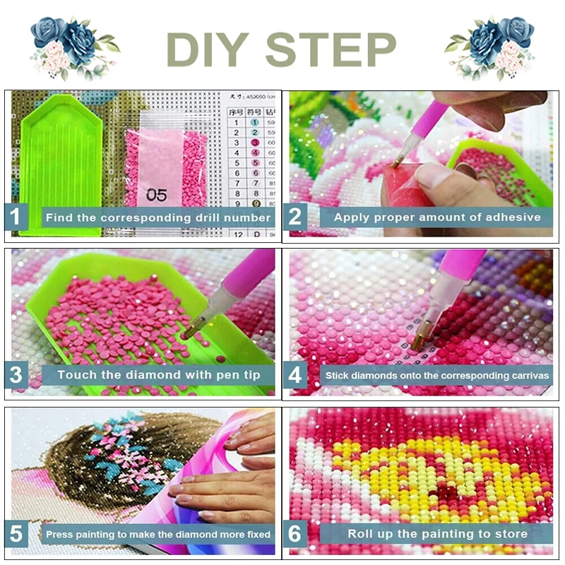 

5D DIY Diamond Painting Full Square Round Rhinestone Embroidery Sakura Tree Landscape Cross Stitch Mosaic Home Wall Decoration
