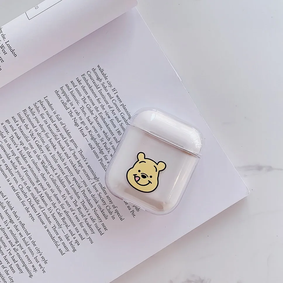 A15 Чехол для Apple AirPods с рисунком из мультфильма, прозрачный жесткий защитный чехол, беспроводной чехол для наушников, милый чехол для Airpods 2, прозрачный чехол, fundas - Цвет: A15