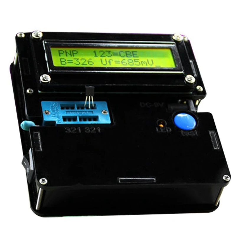 

Multifunctional Transistor Tester DIY Kit Resistor Capacitor Triode Electronic Measurement with Acrylic Shell Module