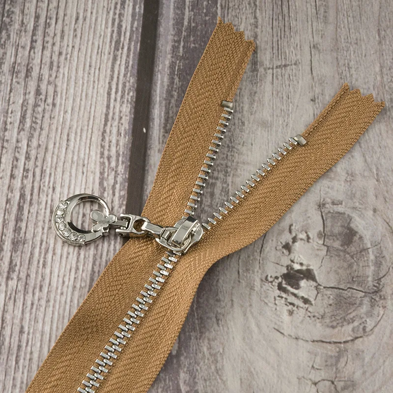 Camel ST Meetee, 3 шт., 11-25 см, 3#, металлическая молния, закрытый конец, золото, серебро, зуб, луна, тяга, молния, замок, сделай сам, сумка, одежда, Швейные аксессуары, ZA005 - Цвет: Camel ST