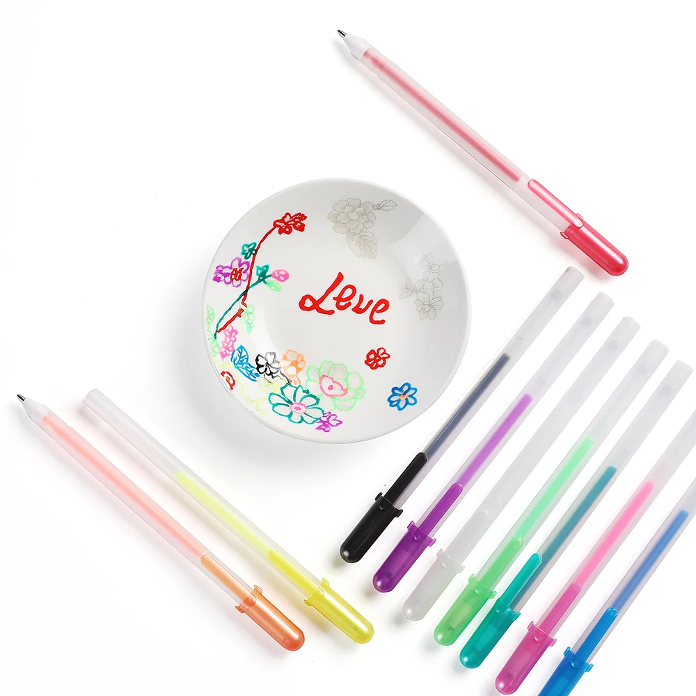 

3D Glossy Jelly Ink Pen Set, DIY Highlighters 3-Dimensional Gel Pens for Adult & Kids Coloring, Waterproof & Fade-proof