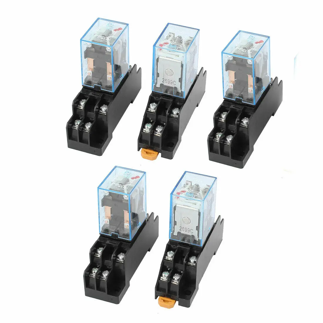 

AC240V5A катушки 8 клемм 35 мм DIN рейку электромагнитное реле w гнездо 5 шт.