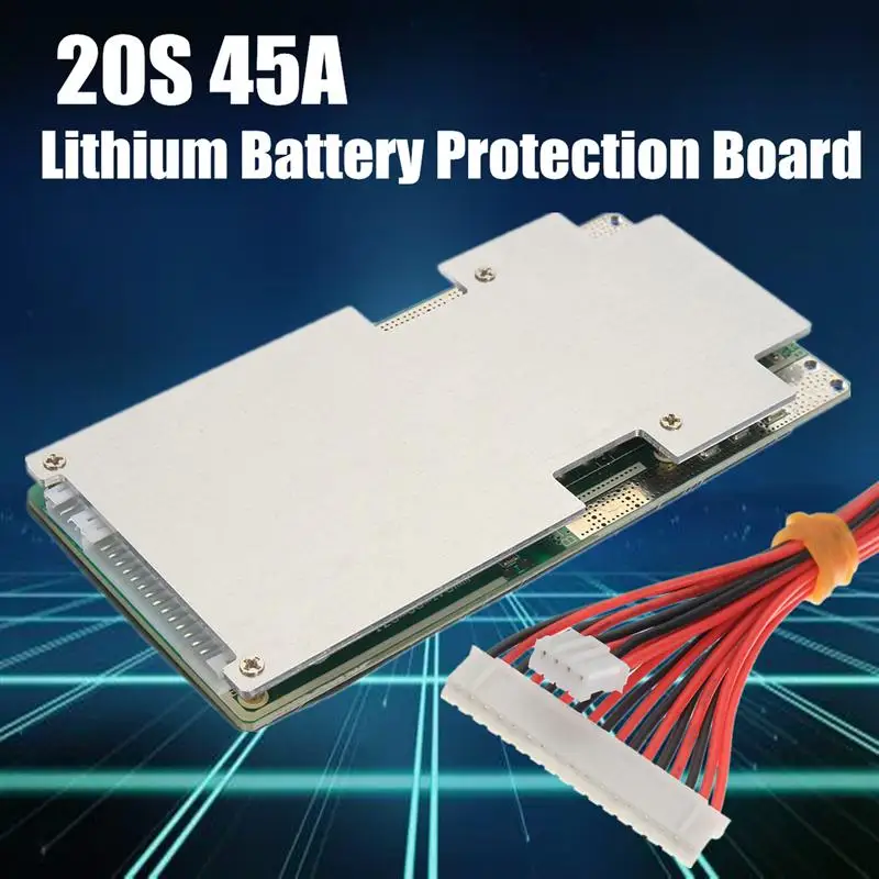 72V 20S 45A литий ионная 18650 батарея Bms Pcb плата с защитой баланс доска модуль для