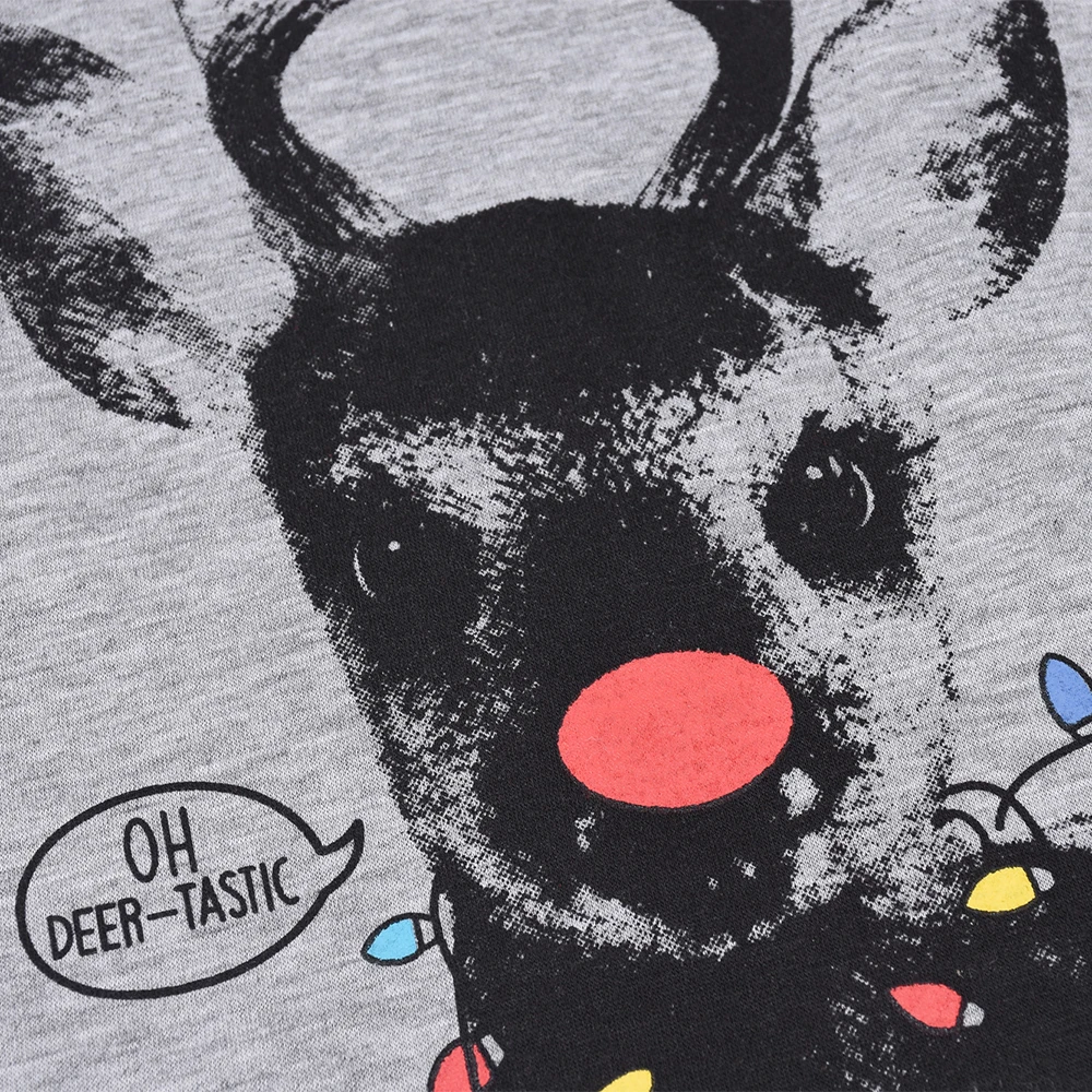 Рождественская Детская футболка для маленьких девочек топы штаны с оборками